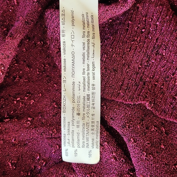 NWT ZARA Metallic Italian Yarn Cropped Sweater - L - Picture 7 of 7